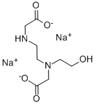 Glycine, N-[2-[(carboxymethyl)amino]ethyl]-N-(2-hydroxyethyl ), disodium salt Struktur