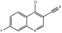 4-CHLORO-7-FLUORO-QUINOLINE-3-CARBONITRILE Struktur