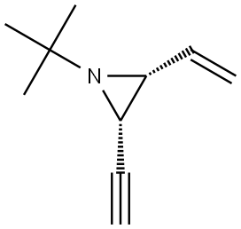 Aziridine, 1-(1,1-dimethylethyl)-2-ethenyl-3-ethynyl-, cis- (9CI) Struktur