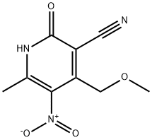 2-羥基-4-甲氧甲基-6-甲基-5-硝基煙腈 結(jié)構(gòu)式