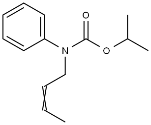 propan-2-yl N-[(E)-but-2-enyl]-N-phenyl-carbamate Struktur