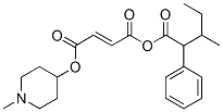 3-methyl-2-phenylvaleroyl 1-methyl-4-piperidyl fumarate Struktur