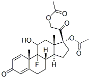 9Α-氟孕甾-1,4-二烯-11Β,17Α,21-三醇-3,20-二酮-17,21-二醋酸酯 結(jié)構(gòu)式