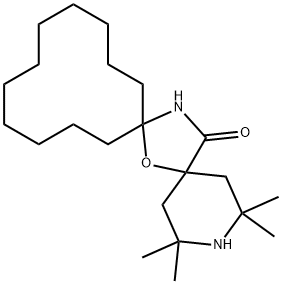 2,2,4,4-tetramethyl-7-oxa-3,20-diazadispiro[5.1.11.2]-henicosan-21-one Struktur
