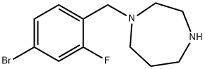 1-(4-BROMO-2-FLUOROBENZYL)-1,4-DIAZEPANE Struktur