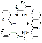 METHYL N-(BENZYLOXYCARBONYL)VALYL-D-ALLOISOLEUCYLTHREONYLNORVALINATE Struktur