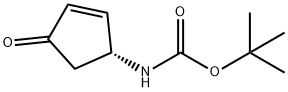 Carbamic acid, [(1R)-4-oxo-2-cyclopenten-1-yl]-, 1,1-dimethylethyl ester (9CI) Struktur