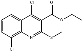 ETHYL 4,8-DICHLORO-2-(METHYLTHIO)QUINOLINE-3-CARBOXYLATE Struktur