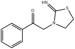 2-(2-iminothiazolidin-3-yl)-1-phenylethan-1-one Struktur