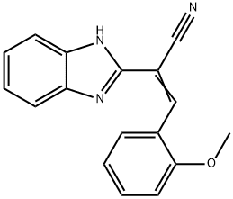 1H-Benzimidazol-2-acetonitrile, alpha-((2methoxyphenyl)methylene)- Struktur