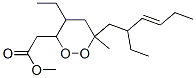 4-Ethyl-6-(2-ethyl-3-hexenyl)-6-methyl-1,2-dioxane-3-acetic acid methyl ester Struktur