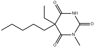 5-Ethyl-1-methyl-5-pentylbarbituric acid Struktur