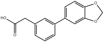 3-BIPHENYL-[1,3]DIOXOL-5-YL-ACETIC ACID Struktur