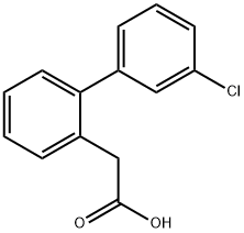 2-BIPHENYL-3'-CHLORO-ACETIC ACID Struktur