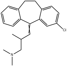 3-(3-Chloro-5H-dibenzo[a,d]cyclohepten-5-ylidene)-2,N,N-trimethyl-1-propanamine Struktur