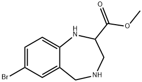 7-BROMO-2,3,4,5-TETRAHYDRO-1H-BENZO[E][1,4]DIAZEPINE-2-CARBOXYLIC ACID METHYL ESTER Struktur