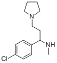 [1-(4-CHLORO-PHENYL)-3-PYRROLIDIN-1-YL-PROPYL]-METHYL-AMINE Struktur