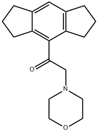 1-[(1,2,3,5,6,7-Hexahydro-s-indacen)-4-yl]-2-(4-morpholinyl)ethanone Struktur