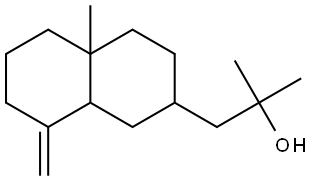 1-(4a-methyl-8-methylidene-decalin-2-yl)-2-methyl-propan-2-ol Struktur