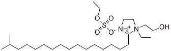 1-ethyl-4,5-dihydro-1-(2-hydroxyethyl)-2-isoheptadecyl-1H-imidazolium ethyl sulphate Struktur