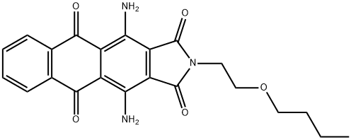 4,11-Diamino-2-(2-butoxyethyl)-1H-naphth[2,3-f]isoindole-1,3,5,10(2H)-tetrone Struktur