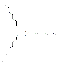gold octanethiolate Struktur