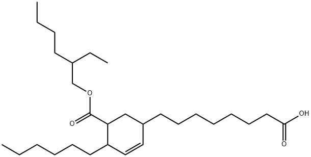 5-[[(2-Ethylhexyl)oxy]carbonyl]-4-hexyl-2-cyclohexene-1-octanoic acid Struktur