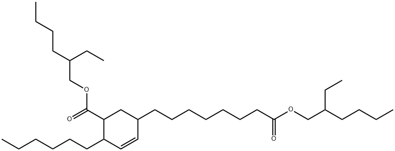 5-[[(2-Ethylhexyl)oxy]carbonyl]-4-hexyl-2-cyclohexene-1-octanoic acid 2-ethylhexyl ester Struktur