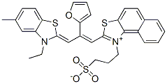 2-[3-(3-Ethyl-5-methylbenzothiazol-2(3H)-ylidene)-2-(2-furanyl)-1-propenyl]-1-(3-sulfonatopropyl)naphtho[1,2-d]thiazol-1-ium Struktur