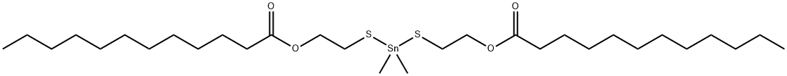 (dimethylstannylene)bis(thioethylene) dilaurate Struktur