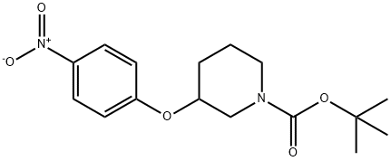 TERT-BUTYL 3-(4-NITROPHENOXY)TETRAHYDRO-1(2H)-PYRIDINECARBOXYLATE Struktur