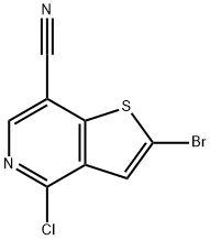2-BROMO-4-CHLOROTHIENO[3,2-C]PYRIDINE-7-CARBONITRILE 結(jié)構(gòu)式