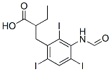 2-Ethyl-3-(3-formylamino-2,4,6-triiodophenyl)propanoic acid Struktur