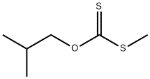 S-methyl O-(2-methylpropyl) dithiocarbonate Struktur