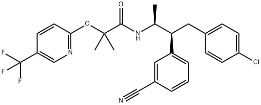 N-[(1S,2S)-3-(4-Chlorophenyl)-2-(3-cyanophenyl)-1-methylpropyl]-2-methyl-2-[(5-(trifluoromethyl)pyridin-2-yl)oxy]propanamide( MK 0364)|N-[(1S,2S)-3-(4-氯苯基)-2-(3-氰基苯基)-1-甲基丙基]-2-甲基-2-[(5-(三氟甲基)吡啶-2-基)氧基]丙酰胺
