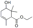 5-Hydroxy-2,6,6-trimethyl-2-cyclohexene-1-carboxylic acid ethyl ester Struktur