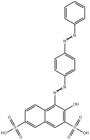 3-Hydroxy-4-[4-(phenylazo)phenylazo]-2,7-naphthalenedisulfonic acid Struktur