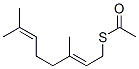 チオ酢酸S-[(E)-3,7-ジメチル-2,6-オクタジエニル] 化學(xué)構(gòu)造式