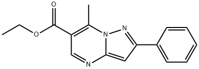 7-甲基-2-苯基吡唑并[1,5-A]嘧啶-6-羧酸乙酯 結(jié)構(gòu)式