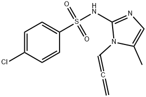 Benzenesulfonamide, 4-chloro-N-(5-methyl-1-(1,2-propadienyl-1H-imidazo l-2-yl)- Struktur