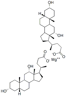 magnesium bis[(3alpha,5beta,12alpha)-3,12-dihydroxycholan-24-oate] Struktur