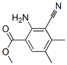 Benzoic acid, 2-amino-3-cyano-4,5-dimethyl-, methyl ester (9CI) Struktur