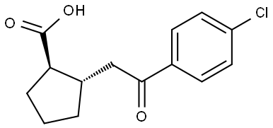 TRANS-2-[2-(4-CHLOROPHENYL)-2-OXOETHYL]CYCLOPENTANE-1-CARBOXYLIC ACID Struktur