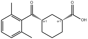 CIS-3-(2,6-DIMETHYLBENZOYL)CYCLOHEXANE-1-CARBOXYLIC ACID Structure