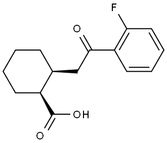 CIS-2-[2-(2-FLUOROPHENYL)-2-OXOETHYL]CYCLOHEXANE-1-CARBOXYLIC ACID Struktur