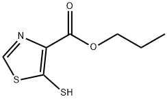 4-Thiazolecarboxylicacid,5-mercapto-,propylester(9CI) Struktur