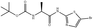 Carbamic  acid,  [(1S)-2-[(5-bromo-2-thiazolyl)amino]-1-methyl-2-oxoethyl]-,  1,1-dimethylethyl  ester  (9CI) Struktur