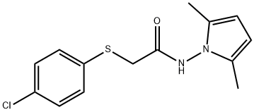 2-((4-Chlorophenyl)thio)-N-(2,5-dimethyl-1H-pyrrol-1-yl)acetamide Struktur