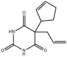 5-allyl-5-(2-cyclopenten-1-yl)barbituric acid  Struktur