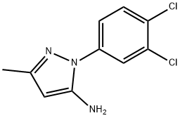 1-(3,4-二氯苯基)-3-甲基-1H-吡唑-5-胺 結(jié)構(gòu)式